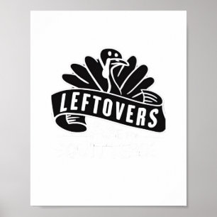 Póster Las Divertidas Leftovers De Acción De Gracias Son