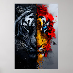 Póster Las dos caras del tigre