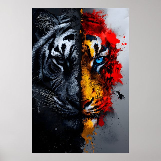 Póster Las dos caras del tigre (Frente)