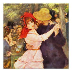 Póster Las dos hermanas, en la terraza Auguste Renoir