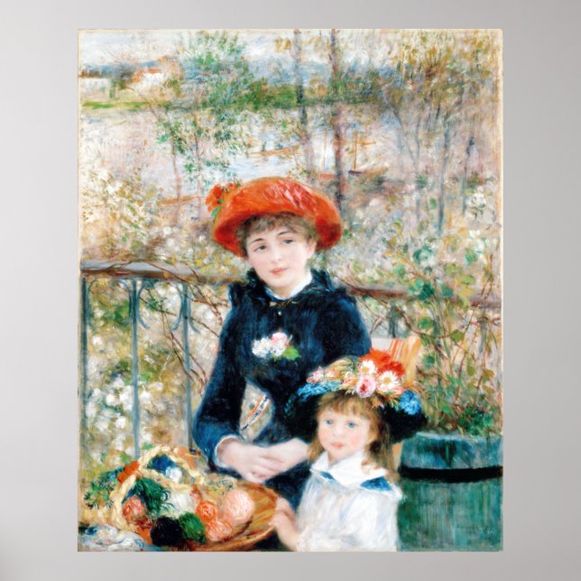 Póster Las dos hermanas, en la terraza Auguste Renoir (Frente)