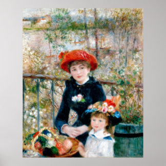 Póster Las dos hermanas, en la terraza, Renoir