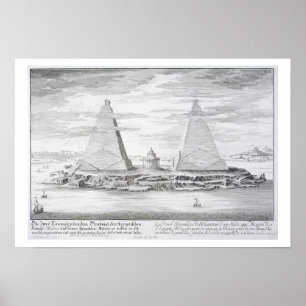 Póster Las dos pirámides de Moeris, rey de Egipto y el