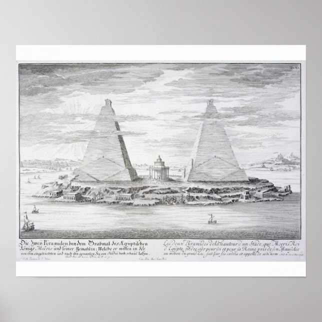 Póster Las dos pirámides de Moeris, rey de Egipto y su (Frente)