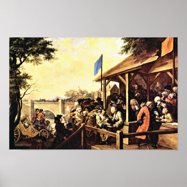 Póster Las Elecciones, Inglés, "Humores De Una Elección" (Frente)