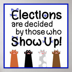 Póster ¡Las elecciones son decididas por los que aparecen