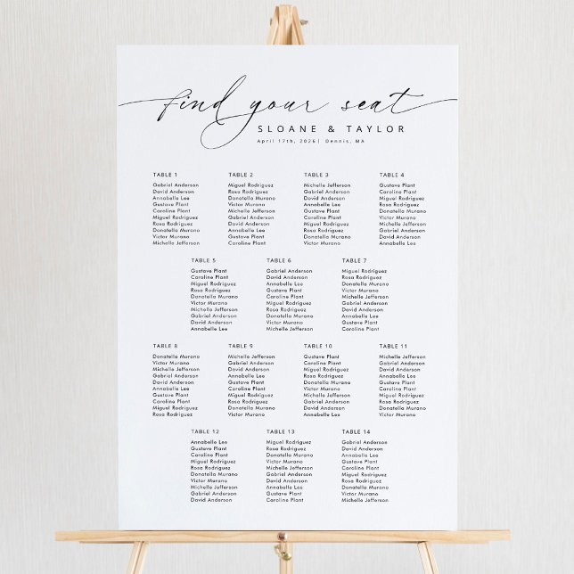 Póster Las Elegantes 14 Mesas Encuentran Su Asiento (Subido por el creador)