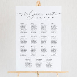 Póster Las Elegantes 15 Mesas Encuentran Su Asiento