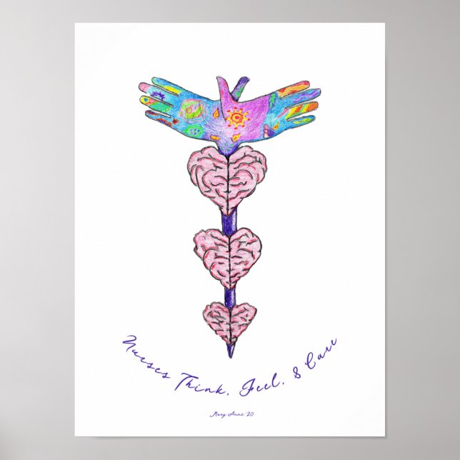 Póster Las enfermeras piensan, se sienten y se preocupan (Frente)