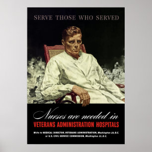 Póster Las enfermeras son necesarias -- WW2 VA