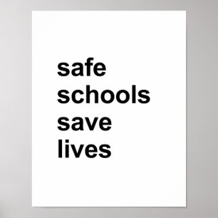 Póster las escuelas seguras ahorran vidas