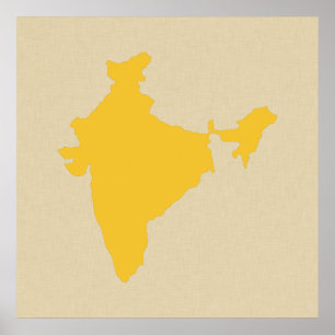 Póster Las especias azafrán se mueven India