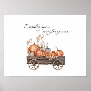 Póster Las especias de calabaza y todo lo bueno cae