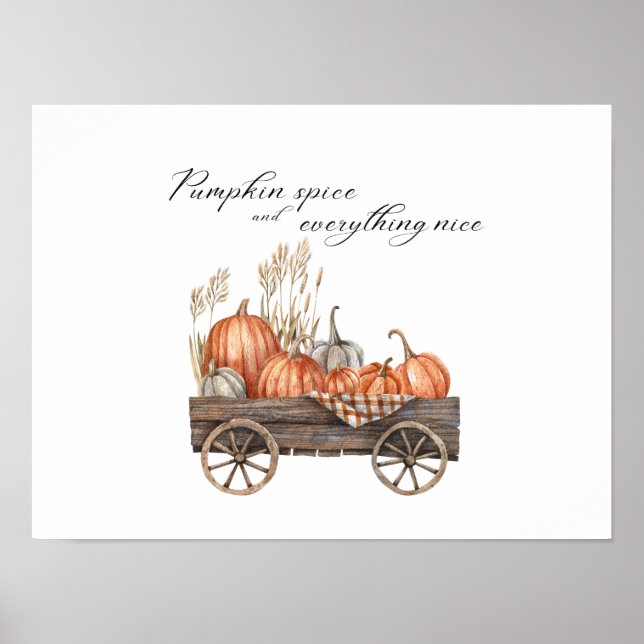 Póster Las especias de calabaza y todo lo bueno cae (Frente)