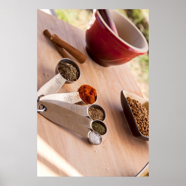 Póster Las especias en la cocina (Frente)