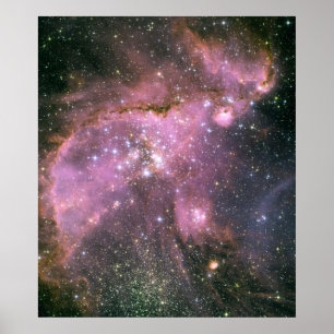 Póster Las estrellas jóvenes esculpieron gas con potentes