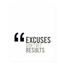 las excusas no dan resultados minimalista motivaci