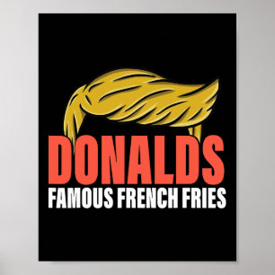 Póster Las famosas papas fritas de Donalds Hacen que las
