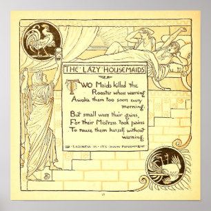 Póster Las flojas sirvientas Walter Crane Pequeñas