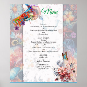 Póster Las flores de fantasía expresan la alegría de la n