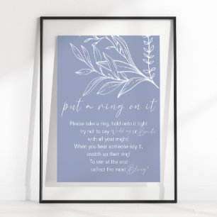 Póster Las Flores De Perwinkle Ponen Un Anillo En El Jueg