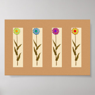 Póster Las flores retro
