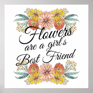 Póster Las flores son el mejor amigo de los Chicas - Zinn
