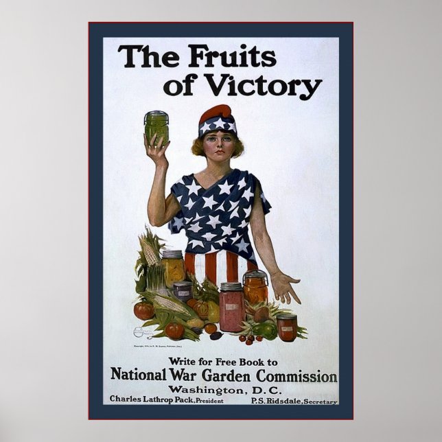 Póster Las frutas de la victoria~Vieja Primera Guerra Mun (Frente)