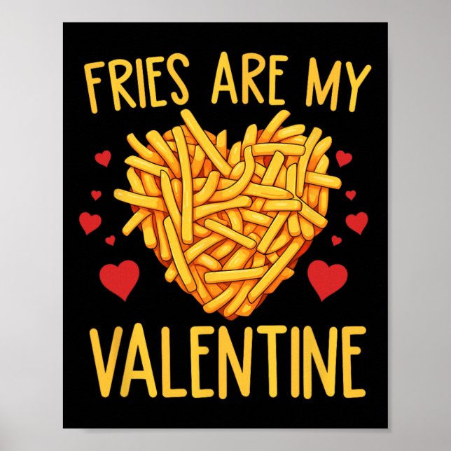Póster Las frutas francesas son mis Valentines de San Val (Frente)