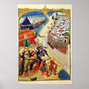 Póster Las fuerzas del turco que se preparan para la