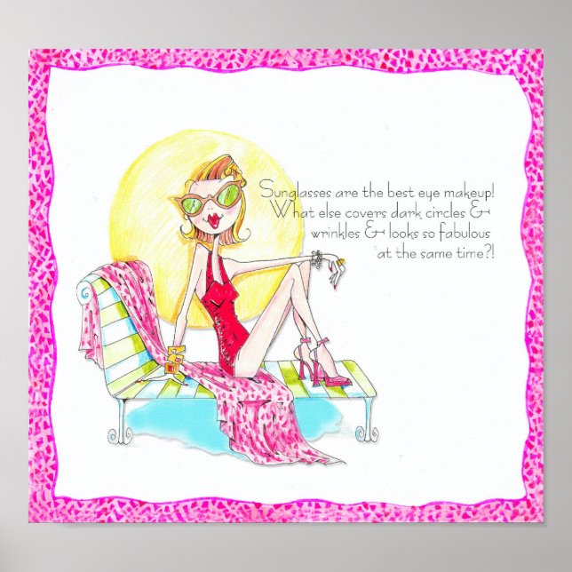 Póster Las gafas de sol son una imprenta de vanidad fabul (Frente)