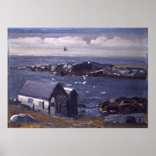 Póster Las gaviotas, monhegan por George Bellows