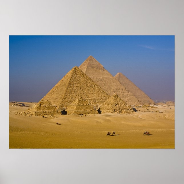 Póster Las grandes pirámides de Giza, Egipto (Frente)