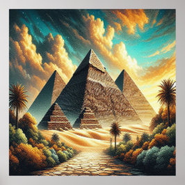 Póster Las Grandes Pirámides de Giza Egipto Viajes