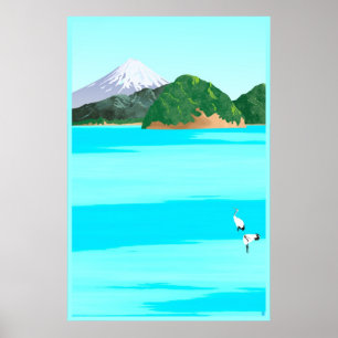 Póster Las grullas y el mar