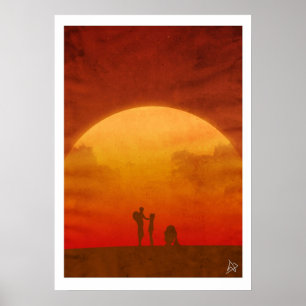 Póster Las Guerras Clon Minimalista