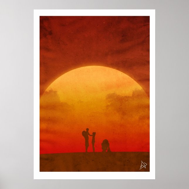 Póster Las Guerras Clon Minimalista (Frente)