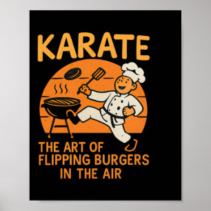 Póster Las hamburguesas de karate voltean el humor de las