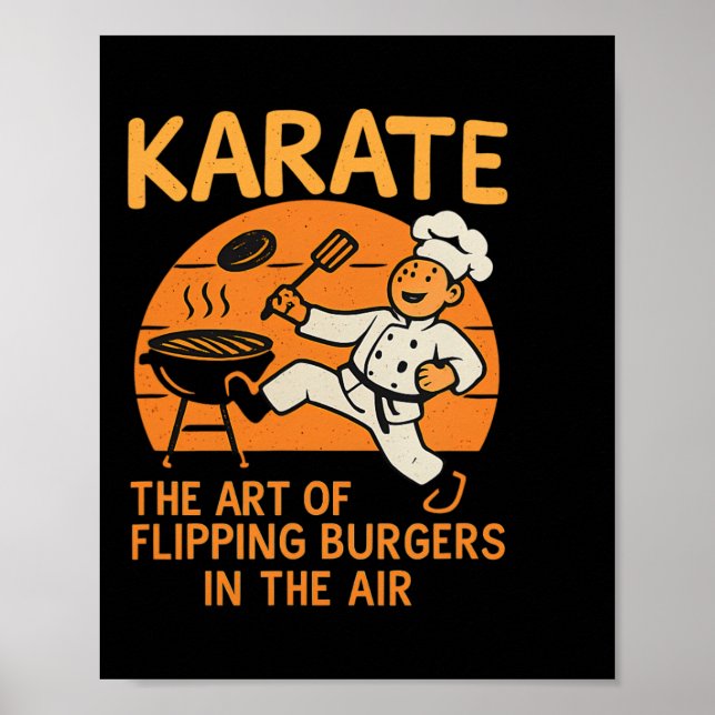 Póster Las hamburguesas de karate voltean el humor de las (Frente)