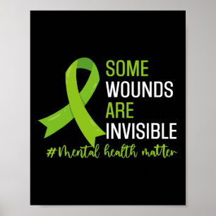 Póster Las Heridas Son Mes Invisible De Conciencia Sobre