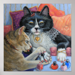 Póster Las hermanas de gatitos "Sister Stuff" hacen sus u