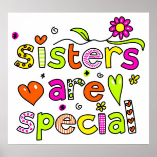 Póster Las hermanas son especiales