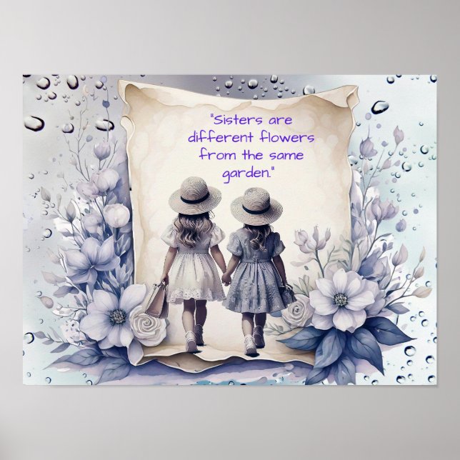 Póster Las HERMANAS son flores del mismo jardín (Frente)