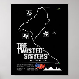 Póster Las Hermanas Torcidas Texas EE. UU. Motocicleta 02