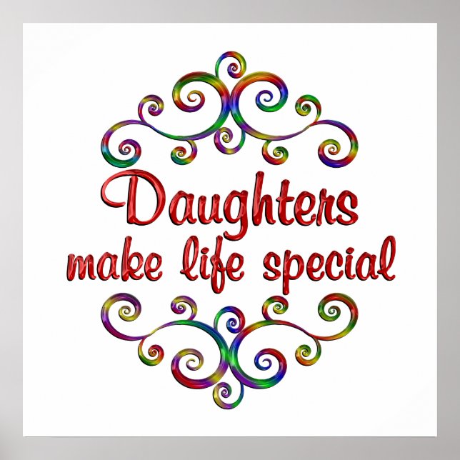 Póster Las Hijas Hacen Especial La Vida (Frente)