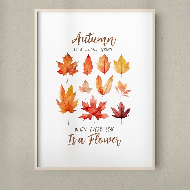 Póster Las hojas de otoño son citas de flores (Subido por el creador)