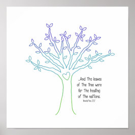 Póster Las hojas del Poster del árbol