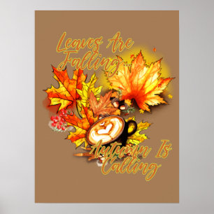 Póster Las Hojas Están Cayendo... El otoño llama