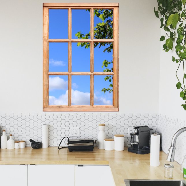 Póster Las hojas verdes y la vista del cielo de verano de (Subido por el creador)