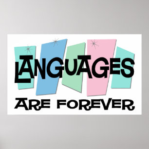 Póster Las idiomas son Forever
